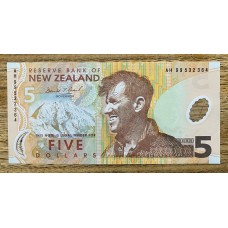 NUEVA ZELANDA BILLETE DE 5 DOLARES POLIMERO